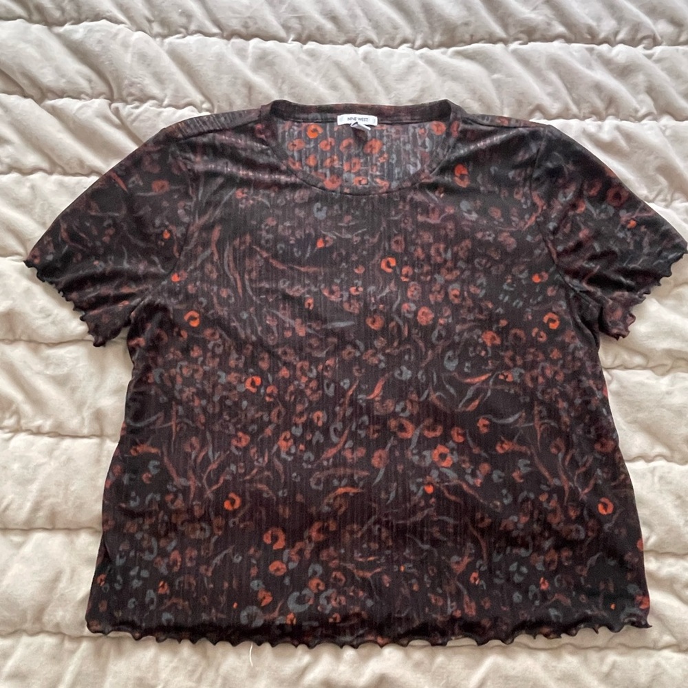 NWOT Nine West Sheer Top